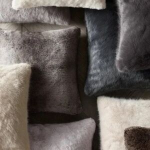 RH Restoration Hardware ULTRA FAUX FUR PILLOW Cover + Insert